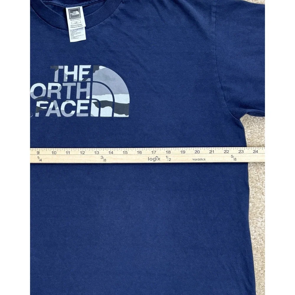 The North Face Shirt Mens Large Blue Short Sleeve Graphic Hiking